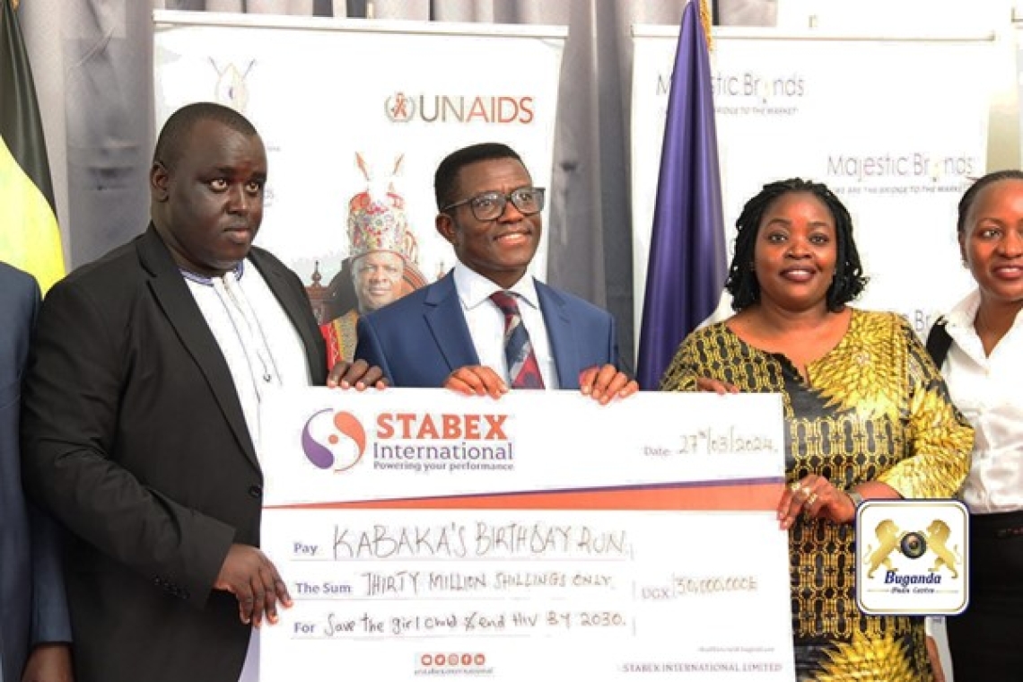 Stabex Uganda joins the Kingdom in the fight against AIDS, by sponsoring the Kabaka birthday run with 30 million shillings